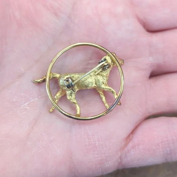 1960's/50's Gold Tone Horse Pin - Picture 2 of 2